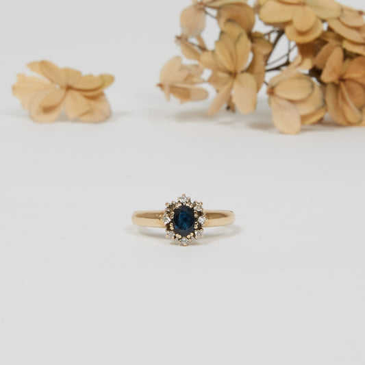 OH LUISE. 14K - Saphir - Diamant