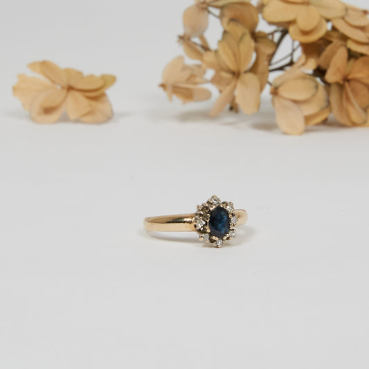 OH LUISE. 14K - Saphir - Diamant