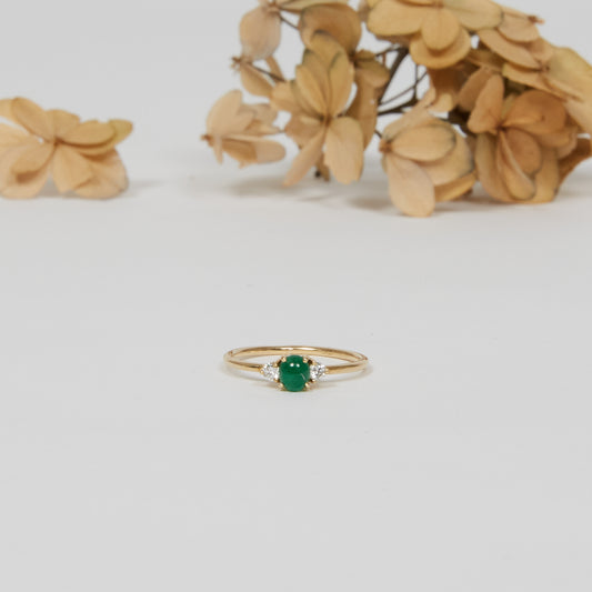 OH FILINE. 14K - Malachit - Diamant