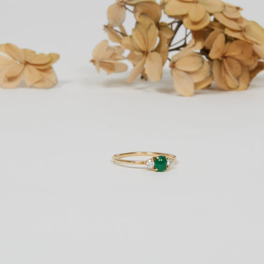 OH FILINE. 14K - Malachit - Diamant