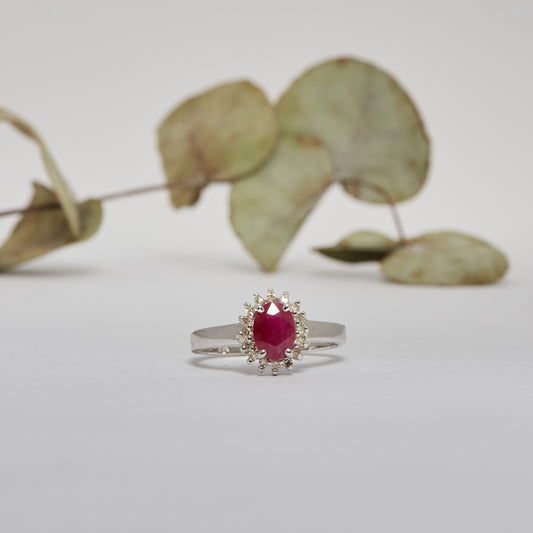 OH VIVIANE. 14K - Rubin - Diamant