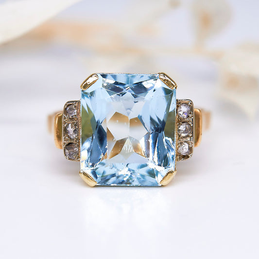 OH LAURA. 14K - Aquamarin - Diamant
