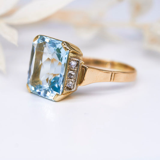 OH LAURA. 14K - Aquamarin - Diamant