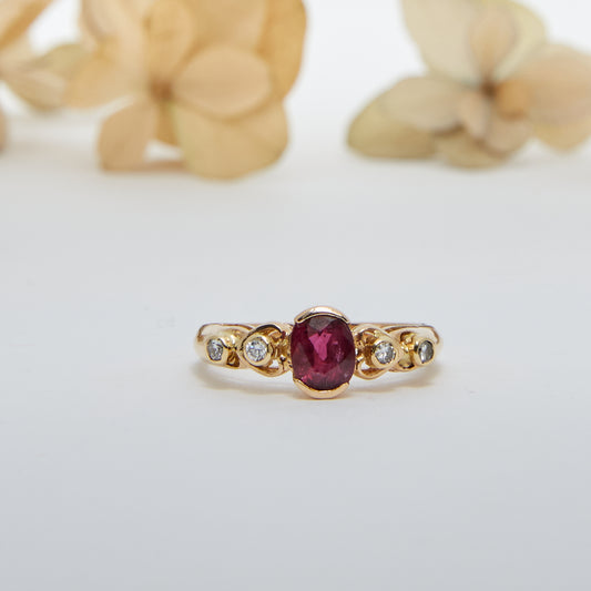 OH MELINA. 14K - Rubin - Diamant