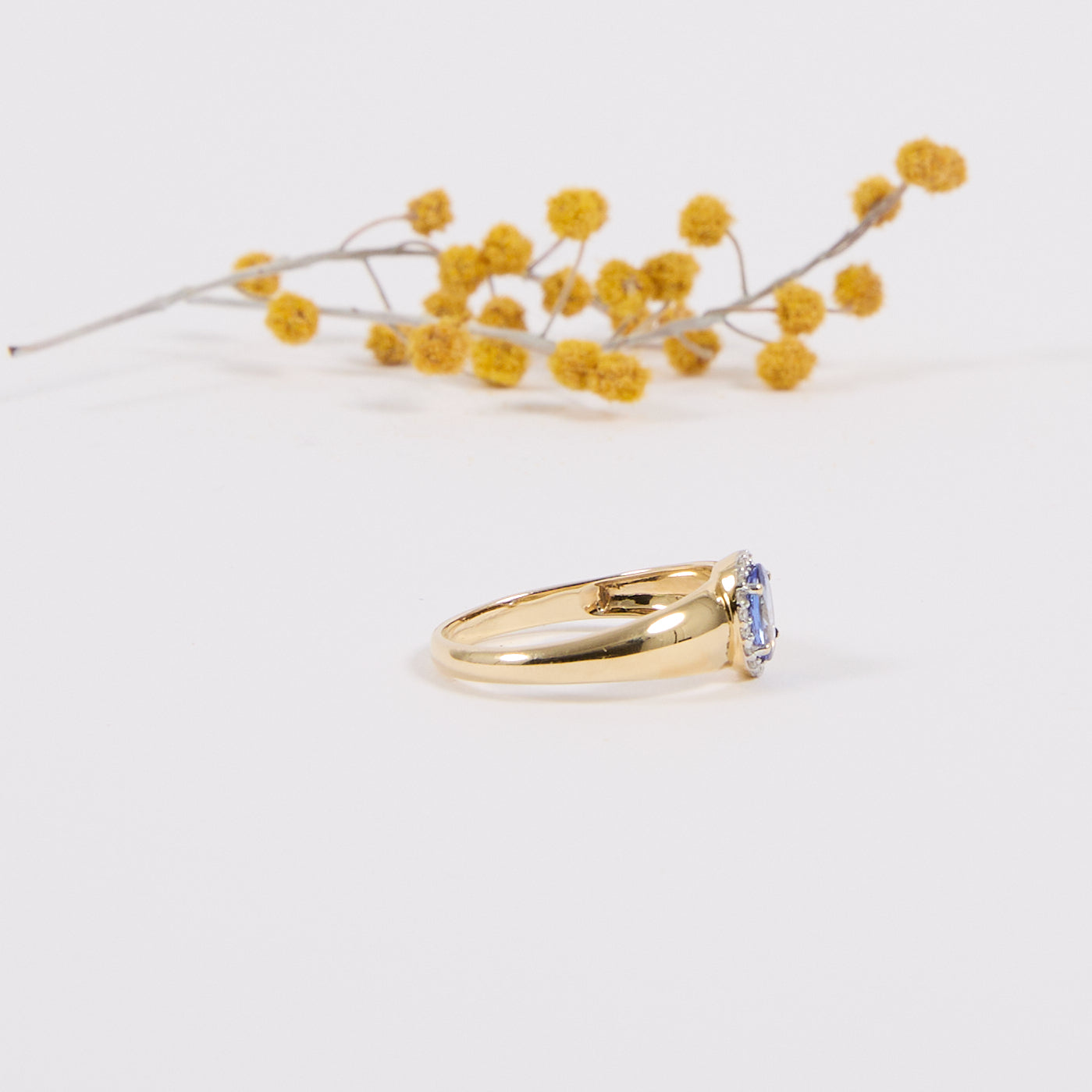 OH AMINA. 14K - Diamant - Tansanit
