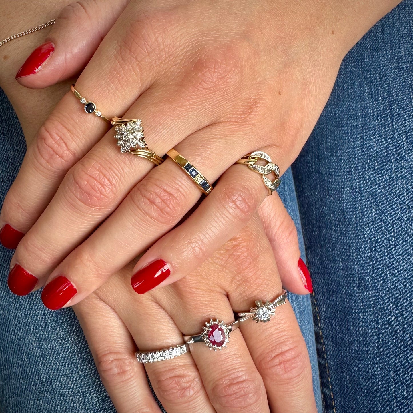 OH CORA. 14K - Saphir - Diamant