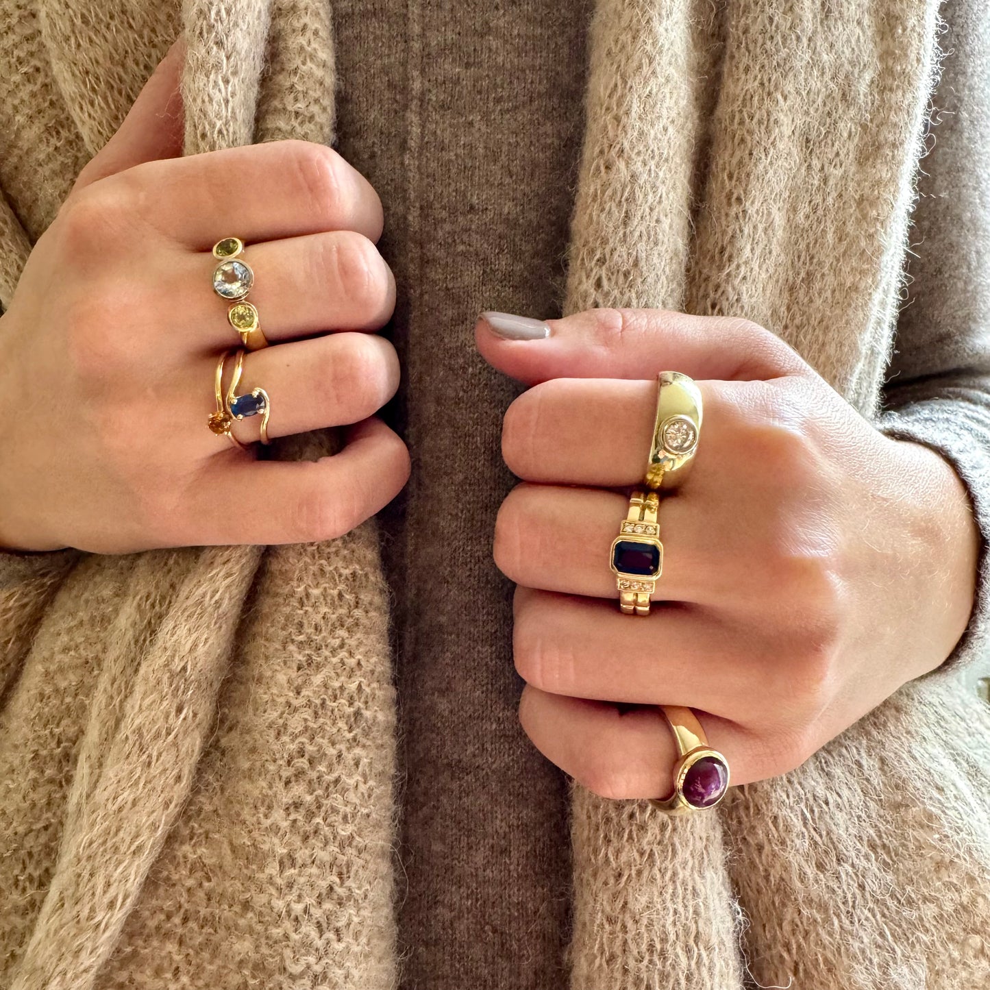 OH ANJA. 14K - Saphir
