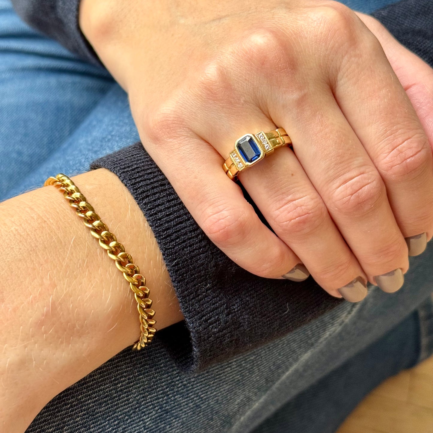 OH ISABELLA. 18K - Saphir - Diamant
