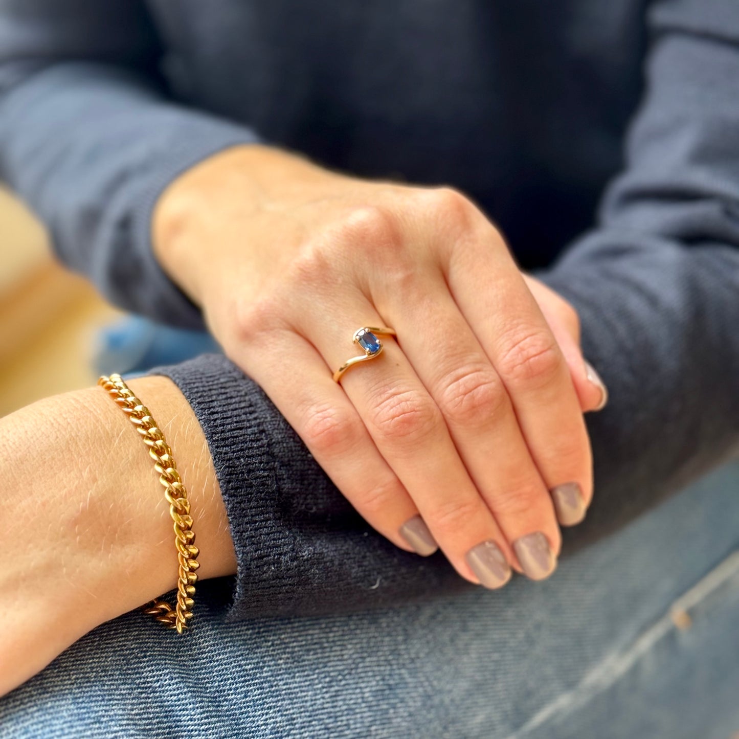 OH ANJA. 14K - Saphir
