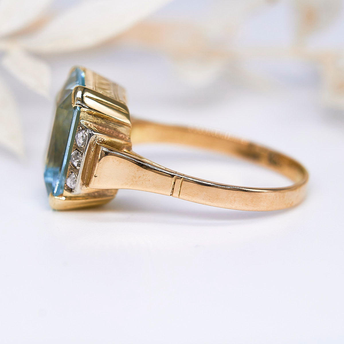 OH LAURA. 14K - Aquamarin - Diamant