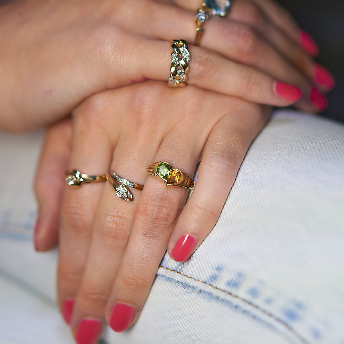 OH ALENA. 14K - Citrin - Peridot