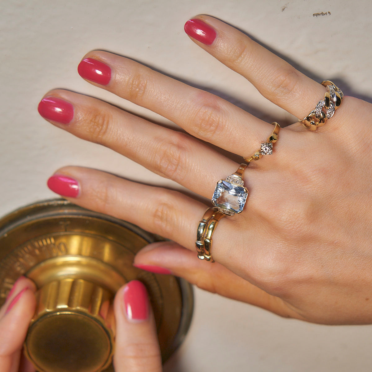 OH LAURA. 14K - Aquamarin - Diamant