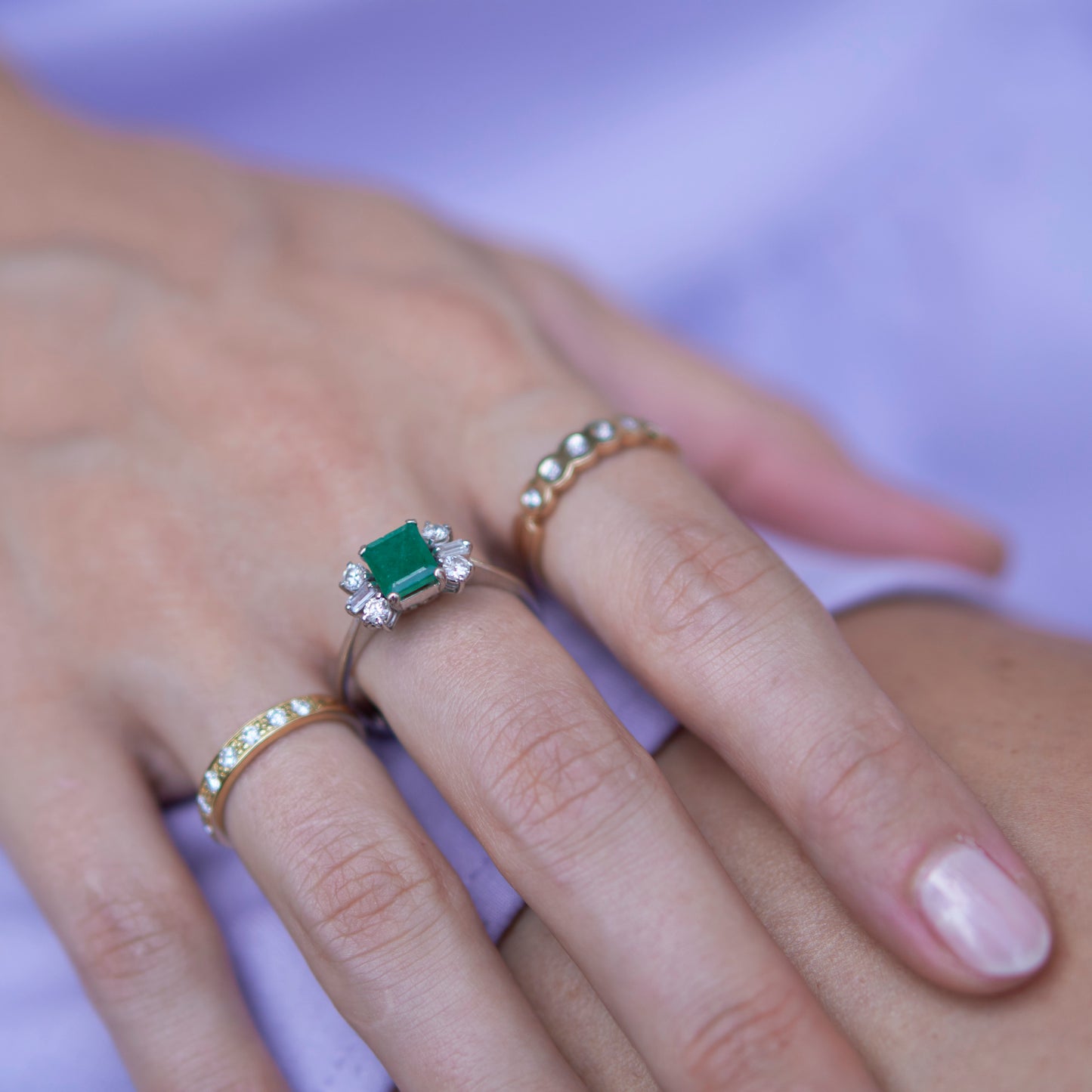 OH FERNANDA - 14K - Smaragd - Diamant