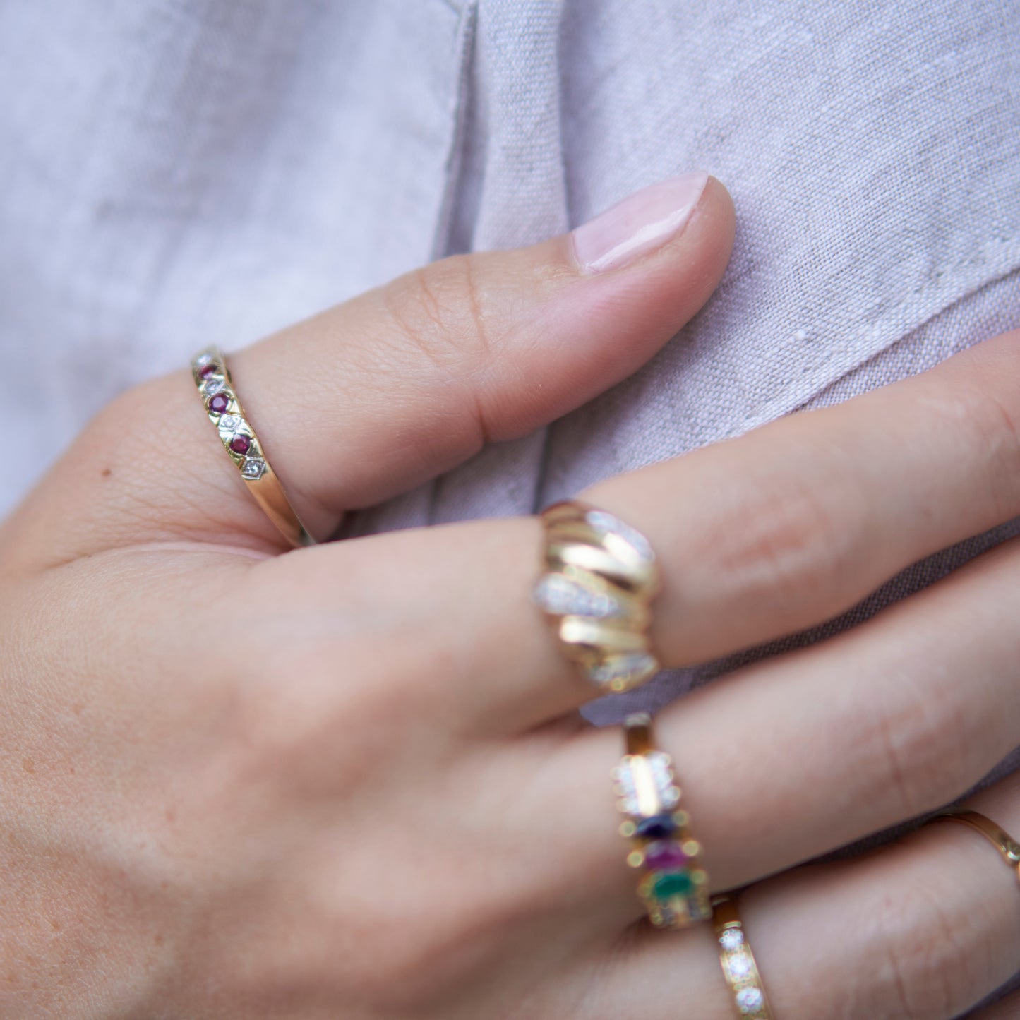 OH FREDERIKE - 14K - Rubin - Diamant
