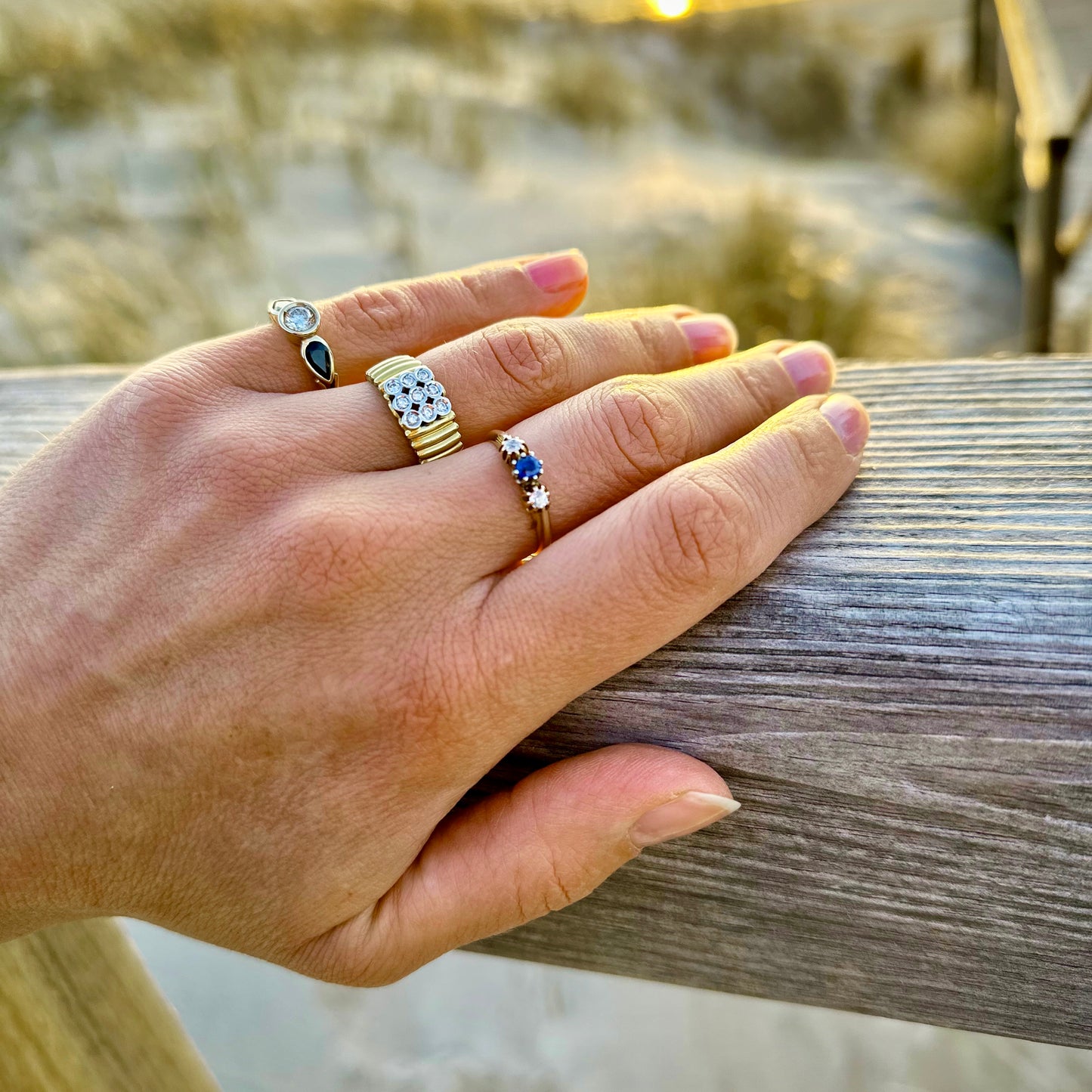 OH EUGENIE. 14K - Saphir - Diamant